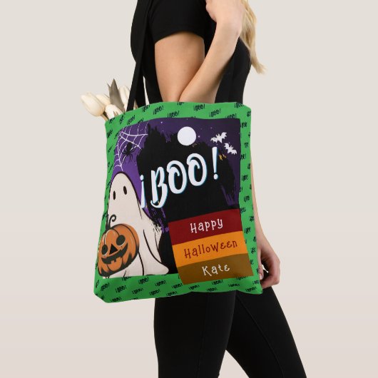 Trick oder Behandlung, Name persolated halloween p Tasche (Von Nahem)