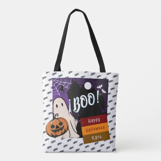 Trick oder Behandlung, Name persolated halloween p Tasche (Rückseite)