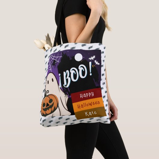 Trick oder Behandlung, Name persolated halloween p Tasche (Von Nahem)