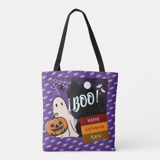 Trick oder Behandlung, Name persolated halloween p Tasche (Rückseite)