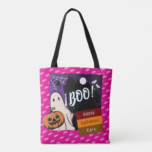 Trick oder Behandlung, Name persolated halloween p Tasche (Rückseite)
