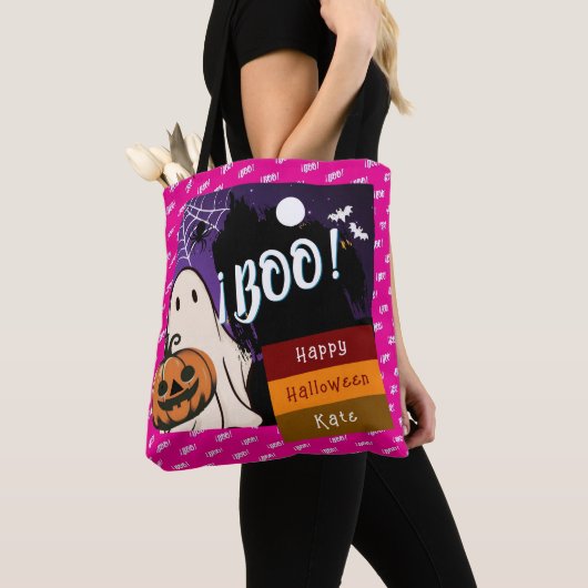Trick oder Behandlung, Name persolated halloween p Tasche (Von Nahem)