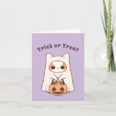 Trick oder Behandlung Niedlich und Adorable Hallow Karte (Vorderseite)