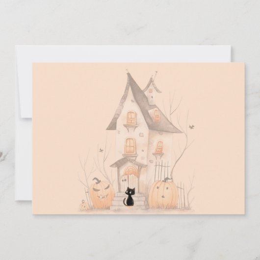 Trick oder Behandlung niedlichen Spooktacular Gebu Einladung (Rückseite)