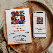 TRICK ODER BEHANDLUNG | Niedliches Halloween-Bash- Einladung