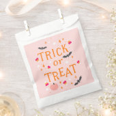 Trick oder Behandlung rosa Halloween Geschenktütchen (Ausgeschnitten)