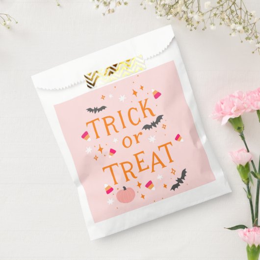 Trick oder Behandlung rosa Halloween Geschenktütchen (Versiegelt)