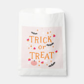 Trick oder Behandlung rosa Halloween Geschenktütchen (Vorderseite)