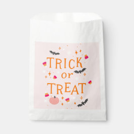 Trick oder Behandlung rosa Halloween Geschenktütchen