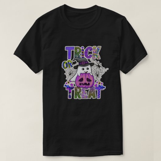 Trick oder Behandlung T-Shirt (Design vorne)