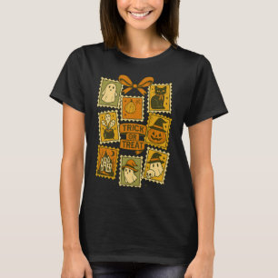 Trick oder Behandlung Vintagen Halloween Retro Pos T-Shirt