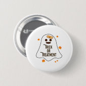 Trick oder Behandlung von Arzt und Krankenschweste Button (Vorne & Hinten)