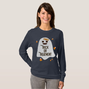 Trick oder Behandlung von Arzt und Krankenschweste T-Shirt