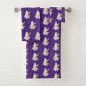 Trick oder Behandlung von Geist mit Kürbiskandy Ei Badhandtuch Set (Insitu)