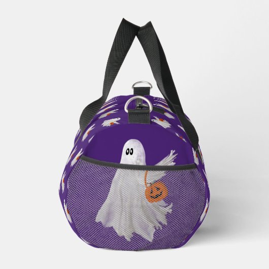 Trick oder Behandlung von Geist mit Kürbiskandy Ei Duffle Bag (Rechts)