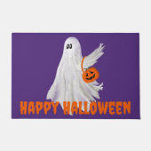 Trick oder Behandlung von Geist mit Kürbiskandy Ei Fußmatte (Vorderseite)