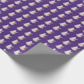 Trick oder Behandlung von Geist mit Kürbiskandy Ei Geschenkpapier (Ecke)