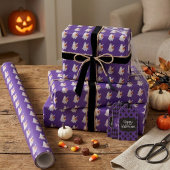 Trick oder Behandlung von Geist mit Kürbiskandy Ei Geschenkpapier