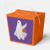 Trick oder Behandlung von Geist mit Kürbiskandy Ei Geschenkschachtel (Rückseite)