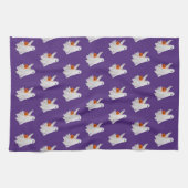 Trick oder Behandlung von Geist mit Kürbiskandy Ei Geschirrtuch (Horizontal)