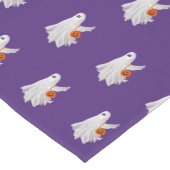 Trick oder Behandlung von Geist mit Kürbiskandy Ei Kurzer Tischläufer (Ecke)