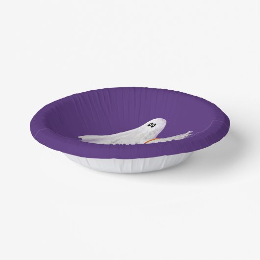 Trick oder Behandlung von Geist mit Kürbiskandy Ei Pappteller (Gewinkelt)