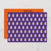 Trick oder Behandlung von Geist mit Kürbiskandy Ei Postkarte (Vorne/Hinten)