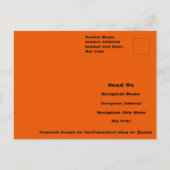 Trick oder Behandlung von Geist mit Kürbiskandy Ei Postkarte (Rückseite)