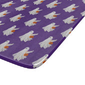 Trick oder Behandlung von Geist mit Kürbiskandy Ei Schneidebrett (Ecke)