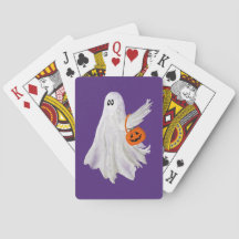 Trick oder Behandlung von Geist mit Kürbiskandy Ei