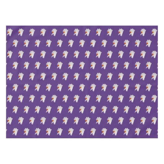 Trick oder Behandlung von Geist mit Kürbiskandy Ei Tischdecke (Vorderseite (Horizontal))