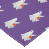 Trick oder Behandlung von Geist mit Kürbiskandy Ei Tischdecke (Schrägansicht)