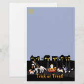 Trick oder Behandlung von Haustieren Briefpapier (Vorne/Hinten)