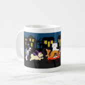 Trick oder Behandlung von Haustieren Kaffeetasse (Vorderseite Links)