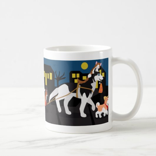 Trick oder Behandlung von Haustieren Kaffeetasse (Rechts)