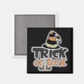 Trick oder Behandlung von Hexenhutenhut Halloween Magnet (Vorderseite/Rückseite)