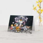 Trick oder Behandlung von Kindern Karte (Gelbe Blume)