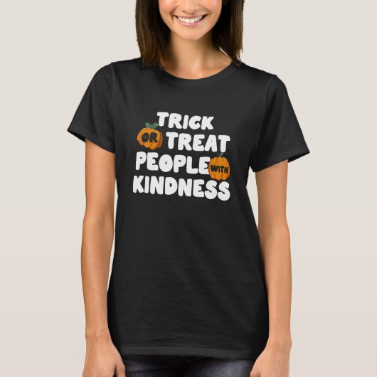 Trick oder Behandlung von Leuten mit freundlichem T-Shirt (Vorderseite)