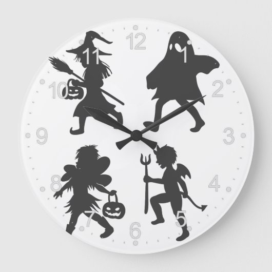 Trick oder Behandlung - Wählen Sie die Hintergrund Große Wanduhr (Vorderseite)
