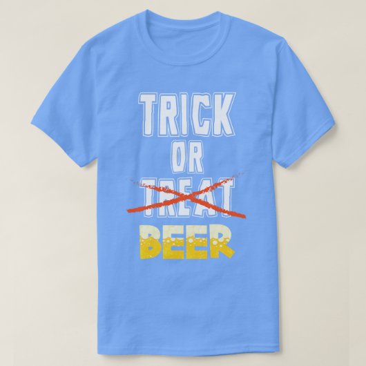 Trick oder Bier Funny Halloween Trinken Erwachsene T-Shirt (Design vorne)