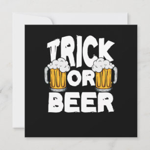 Trick oder Bier Halloween Pumpkin Trick oder Treat Einladung