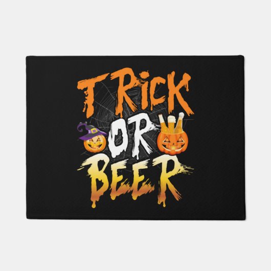 Trick oder Bier T Shirt Fußmatte (Vorderseite)