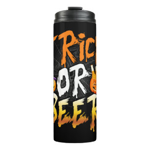 Trick oder Bier T Shirt Thermosbecher
