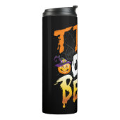 Trick oder Bier T Shirt Thermosbecher (Nach links gedreht)