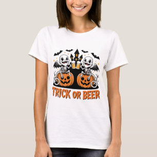 Trick oder Bierbass-Drachen auf Pumpkins T-Shirt