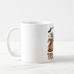 Trick oder Bierskelett Drachen Halloween Kaffeetasse