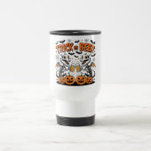 Trick oder Bierskelett Dragons Halloween Art Reisebecher (Mittel)