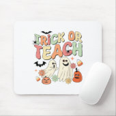 Trick oder binden Halloween Lehrer Groovy Retro Pu Mousepad (Mit Mouse)