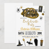 Trick oder Chic Halloween Bachelorette Einladung (Vorne/Hinten)