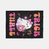 Trick oder drei Halloween 3 Jahre alt Geist Birthd Fleecedecke (Vorderseite (Horizontal))